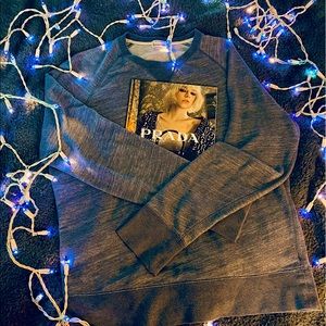 Lightly used grayish-blue soft knit club Monaco sweater. Casual,comfortable,cute